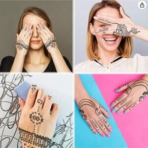 18 Sheets 97PCS Henna Tattoo Stencil Kit- Stencils ONLY